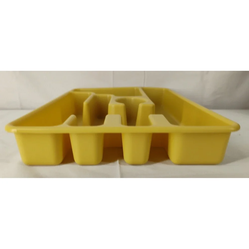 VTG 1970s Rubbermaid Silverware Flatware Utensil Holder Tray 2921 Harvest Yellow